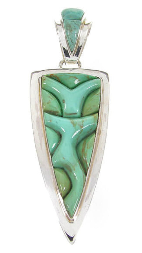 Sterling Silver Turquoise Southwestern Pendant PS61073