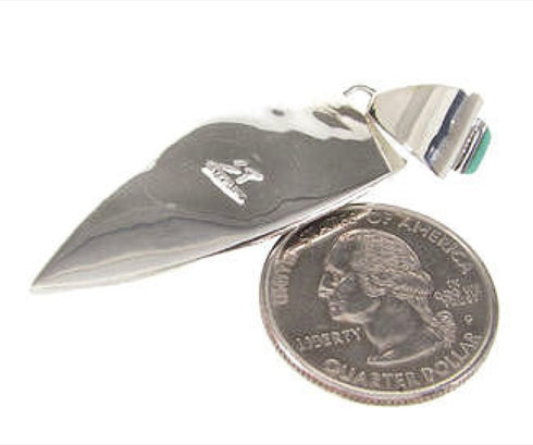 Southwestern Turquoise Silver Pendant PS61093