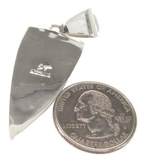 Turquoise Southwestern Sterling Silver Pendant PS61030