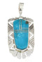 Sterling Silver Turquoise Inlay Slide Pendant PS60783