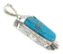 Sterling Silver Turquoise Inlay Slide Pendant PS60783