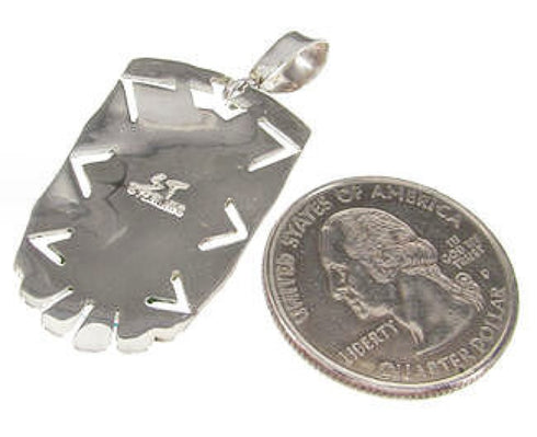 Sterling Silver Turquoise Inlay Slide Pendant PS60783