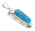 Turquoise Sterling Silver Southwest Pendant PS60787