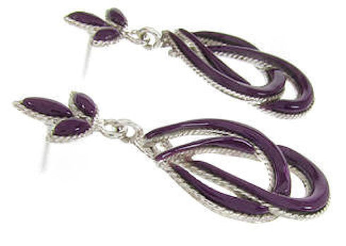 Southwest Sterling Silver Sugilite Post Earrings OS60829
