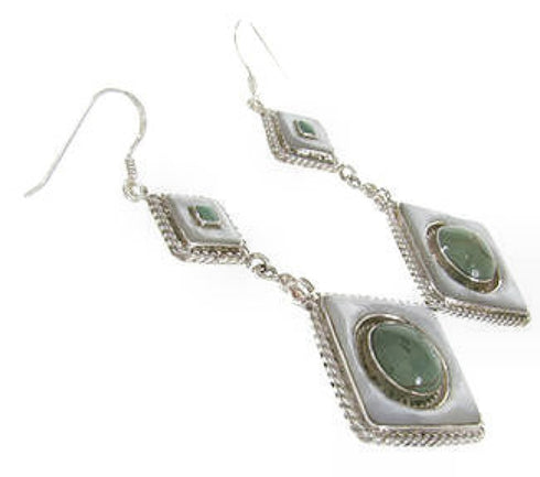 Turquoise Mother of Pearl Silver Earrings PS62124