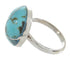 Silver And Turquoise Southwest Jewelry Ring Size 5-1/4 YS63383