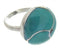 Turquoise And Silver Southwest Jewelry Ring Size 4-3/4 YS63390