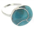 Turquoise And Silver Southwestern Jewelry Ring Size 7-1/2 YS63398