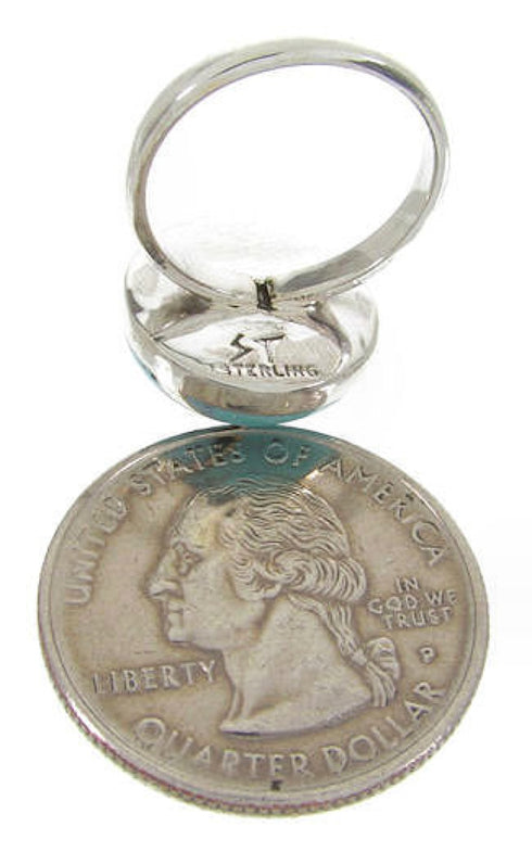 Southwest Silver And Turquoise Jewelry Ring Size 5-1/2 YS63431