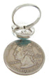 Southwest Silver And Turquoise Jewelry Ring Size 5-1/2 YS63431