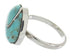 Southwest Silver And Turquoise Inlay Jewelry Ring Size 4-3/4 YS63450