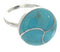 Southwest Turquoise Inlay Silver Jewelry Ring Size 5-1/4 YS63460