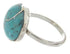 Turquoise Inlay Silver Southwest Ring Size 8-1/2 YS63481