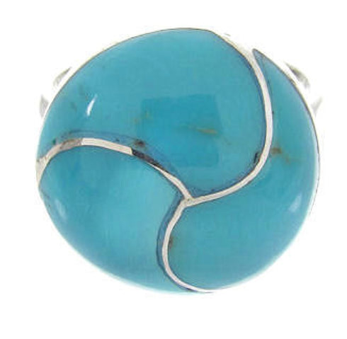 Southwestern Sterling Silver Turquoise Ring Size 6-1/4 YS63487