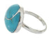 Southwestern Sterling Silver Turquoise Ring Size 6-1/4 YS63487