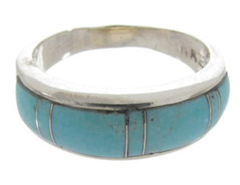 Southwest Turquoise Inlay Jewelry Ring Size 5-1/2 DW66905