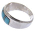 Genuine Sterling Silver Turquoise Opal Inlay Ring Size 6-1/2 DS38251