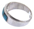 Turquoise And Opal Inlay Authentic Silver Ring Size 6-3/4 NS44930