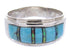 Turquoise Opal Inlay Authentic Sterling Silver Ring Size 7-3/4 RS45001