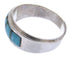 Turquoise Opal Inlay Authentic Sterling Silver Ring Size 7-3/4 RS45001