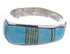 Turquoise And Opal Inlay Silver Ring Size 7-1/2 Jewelry NS44839