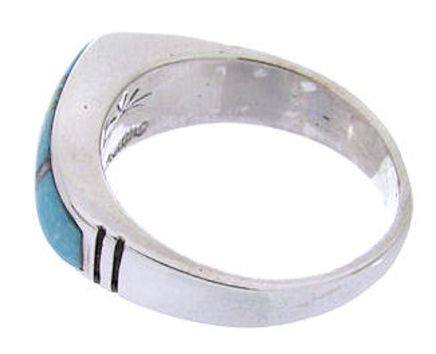 Turquoise And Opal Inlay Silver Ring Size 7-1/2 Jewelry NS44839