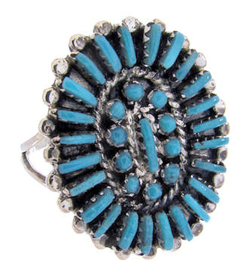 Sterling Silver Turquoise Ring Size 4-3/4 AW64463