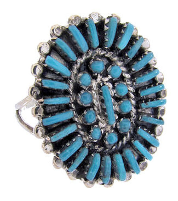 Sterling Silver Turquoise Ring Size 4-3/4 AW64463