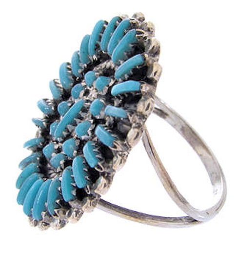 Sterling Silver Turquoise Ring Size 4-3/4 AW64463