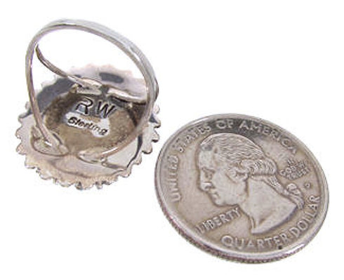 Sterling Silver Turquoise Ring Size 4-3/4 AW64463