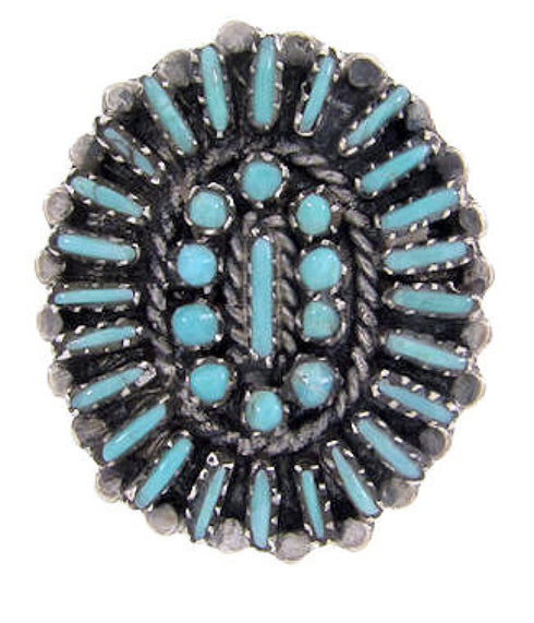 Sterling Silver And Turquoise Southwest Ring Size 5 AW64476