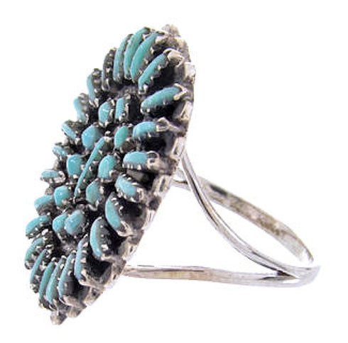 Sterling Silver And Turquoise Southwest Ring Size 5 AW64476