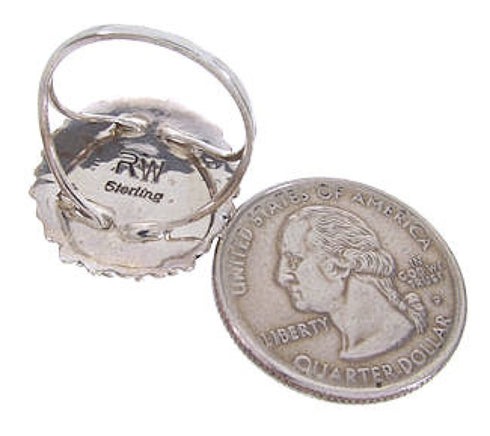 Sterling Silver And Turquoise Southwest Ring Size 5 AW64476