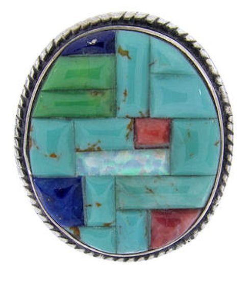 Multicolor Authentic Sterling Silver Ring Size 5-3/4 AW64444