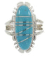 Turquoise Southwest Sterling Silver Ring Size 5-1/4 IS61604