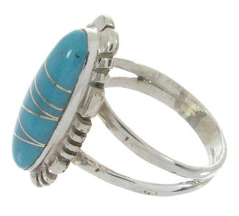 Turquoise Southwest Sterling Silver Ring Size 5-1/4 IS61604