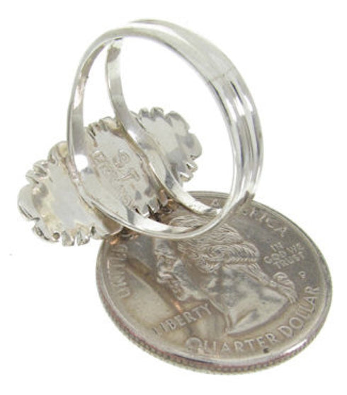 Turquoise Southwest Sterling Silver Ring Size 5-1/4 IS61604