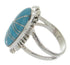 Southwest Sterling Silver And Turquoise Inlay Ring Size 5-3/4 IS61616