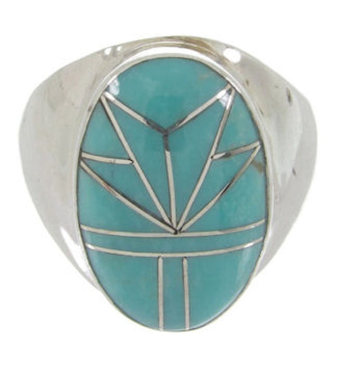 Sterling Silver Southwest Ring Turquoise Jewelry Size 8-1/2 IS61818