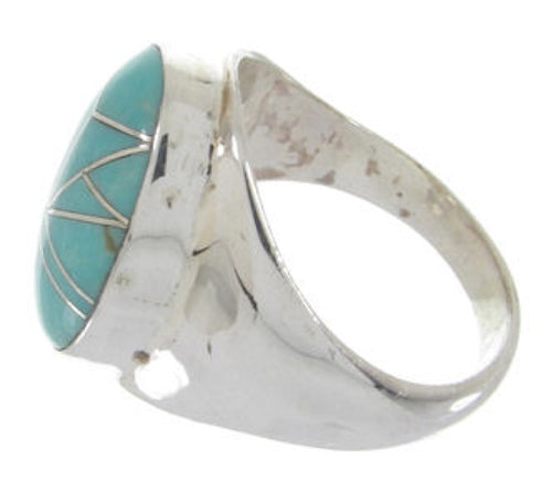 Sterling Silver Southwest Ring Turquoise Jewelry Size 8-1/2 IS61818