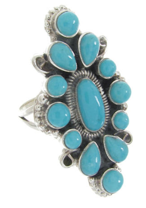 Silver Southwest Turquoise Ring Jewelry Size 5-1/4 IS61725