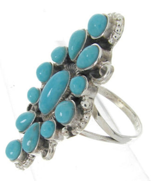 Silver Southwest Turquoise Ring Jewelry Size 5-1/4 IS61725