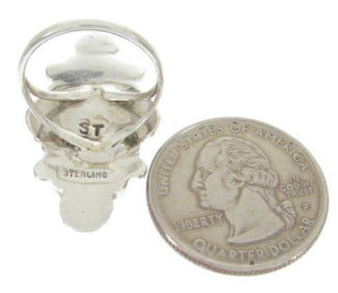 Silver Southwest Turquoise Ring Jewelry Size 5-1/4 IS61725