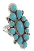 Southwest Sterling Silver Turquoise Ring Jewelry Size 4-1/2 IS61731
