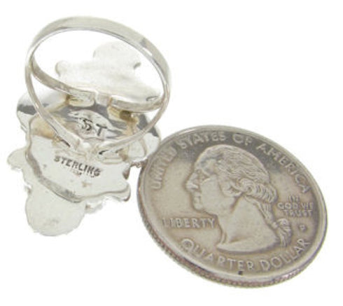 Southwest Sterling Silver Turquoise Ring Jewelry Size 4-1/2 IS61731