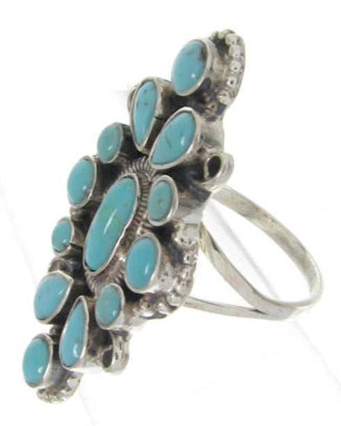 Silver Turquoise Ring Southwest Jewelry Size 4-1/2 IS61768