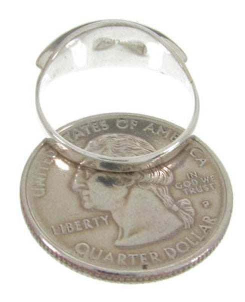 Southwest Sterling Silver Turquoise Jewelry Ring Size 7-3/4 AS52465