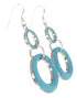Turquoise Sterling Silver Hook Earrings Southwest Jewelry ZW61586