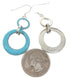 Turquoise Sterling Silver Hook Earrings Southwest Jewelry ZW61586