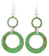 Southwest Sterling Silver Gaspeite Hook Earrings ZW61593